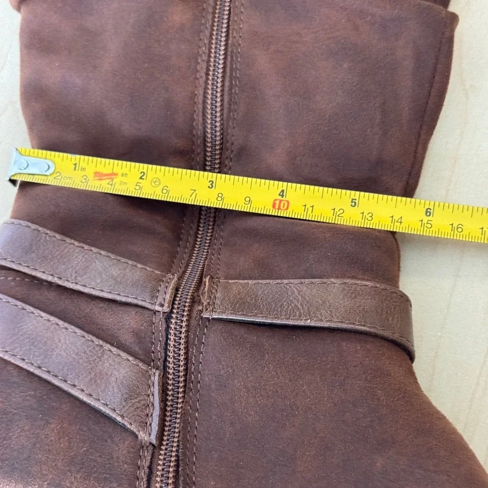 Women Sonoma Goods For Life Draw Knee High Boots Shoes  Cognac Size 9.5 Med